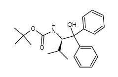 (2R)-N-Boc-2-amino-1,1-diphenyl-3-methylbutanol Structure