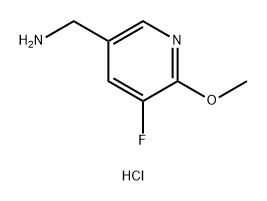 3-Pyridinemethanamine, 5-fluoro-6-methoxy-, hydrochloride (1:1) Structure