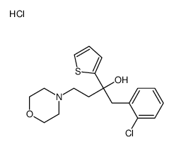 1-(2-chlorophenyl)-4-morpholin-4-yl-2-thiophen-2-ylbutan-2-ol,hydrochloride Structure