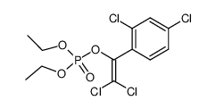 Phosphoric acid 2,2-dichloro-1-(2,4-dichloro-phenyl)-vinyl ester diethyl ester Structure