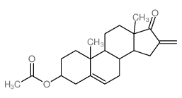Androst-5-en-17-one,3-(acetyloxy)-16-methylene-, (3b)- (9CI) structure