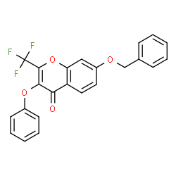 7-(Benzyloxy)-3-phenoxy-2-(trifluoromethyl)-4H-chromen-4-one结构式