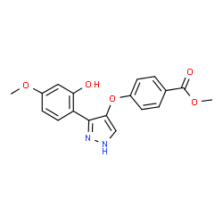 methyl 4-(3-(2-hydroxy-4-methoxyphenyl)-1H-pyrazol-4-yloxy)benzoate Structure