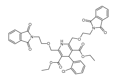 4-(2-chloro-phenyl)-2,6-bis-[2-(1,3-dioxo-1,3-dihydro-isoindol-2-yl)-ethoxymethyl]-1,4-dihydro-pyridine-3,5-dicarboxylic acid diethyl ester Structure