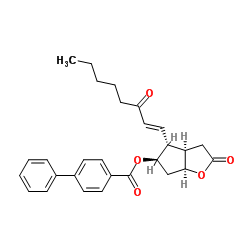 [(3aR,4R,5R,6aS)-2-oxo-4-(3-oxooct-1-enyl)-3,3a,4,5,6,6a-hexahydrocyclopenta[b]furan-5-yl] 4-phenylbenzoate Structure