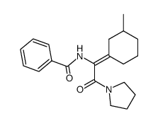 1-[benzoylamino-(3-methyl-cyclohexylidene)-acetyl]-pyrrolidine结构式