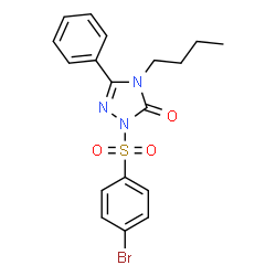 2-[(4-Bromophenyl)sulfonyl]-4-butyl-5-phenyl-2,4-dihydro-3H-1,2,4-triazol-3-one结构式
