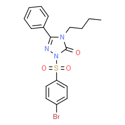 2-[(4-Bromophenyl)sulfonyl]-4-butyl-5-phenyl-2,4-dihydro-3H-1,2,4-triazol-3-one structure