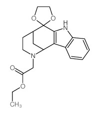 [1',4',5',7'-tetrahydro-3'H-spiro[[1,3]dioxolane-2,6'-(1,5-methano-azocino[4,3-b]indol)]-2'-yl]-acetic acid ethyl ester结构式