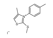 4-Methyl-2-(methylthio)-3-p-tolyl-thiazoliumiodide结构式