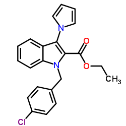 Ethyl 1-(4-chlorobenzyl)-3-(1H-pyrrol-1-yl)-1H-indole-2-carboxylate Structure