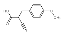 2-氰基-3-(4-甲氧基苯基)丙酸结构式