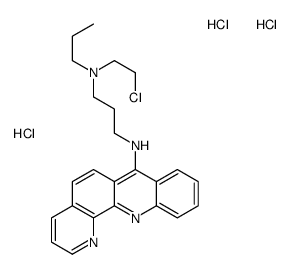 3-(benzo[b][1,10]phenanthroline-1,12-diium-7-ylamino)propyl-(2-chloroethyl)-propylazanium,trichloride Structure