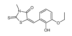 5-[(3-ethoxy-2-hydroxyphenyl)methylidene]-3-methyl-2-sulfanylidene-1,3-thiazolidin-4-one Structure