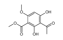 3-acetyl-2,4-dihydroxy-6-methoxy-benzoic acid methyl ester Structure
