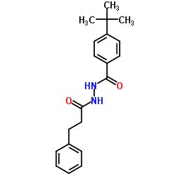 4-(2-Methyl-2-propanyl)-N'-(3-phenylpropanoyl)benzohydrazide Structure