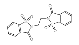 1,2-Benzisothiazol-3(2H)-one,2,2'-(1,2-ethanediyl)bis-, 1,1,1',1'-tetraoxide structure