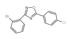 3-(2-溴苯基)-5-(4-氯苯基)-1,2,4-噁二唑结构式