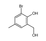 2-bromo-6-(hydroxymethyl)-4-methylphenol结构式