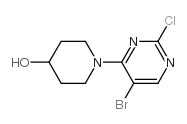 1-(5-Bromo-2-chloropyrimidin-4-yl)piperidin-4-ol structure