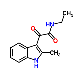 N-Ethyl-2-(2-methyl-1H-indol-3-yl)-2-oxoacetamide结构式