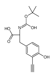 (2S)-3-(3-ethynyl-4-hydroxyphenyl)-2-[(2-methylpropan-2-yl)oxycarbonylamino]propanoic acid结构式