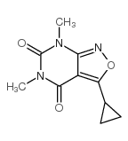 Isoxazolo[3,4-d]pyrimidine-4,6(5H,7H)-dione, 3-cyclopropyl-5,7-dimethyl- (9CI) Structure