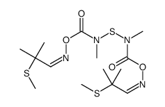 [(E)-(2-methyl-2-methylsulfanylpropylidene)amino] N-methyl-N-[methyl-[(E)-(2-methyl-2-methylsulfanylpropylidene)amino]oxycarbonylamino]sulfanylcarbamate Structure