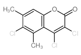 2H-1-Benzopyran-2-one,3,4,6-trichloro-5,7-dimethyl- structure