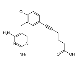 6-[3-(2,4-Diamino-pyrimidin-5-ylmethyl)-4-methoxy-phenyl]-hex-5-ynoic acid Structure