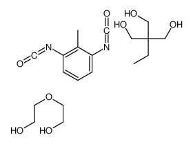 1,3-diisocyanato-2-methylbenzene,2-ethyl-2-(hydroxymethyl)propane-1,3-diol,2-(2-hydroxyethoxy)ethanol structure