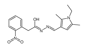 N-[(1-ethyl-2,5-dimethylpyrrol-3-yl)methylideneamino]-2-(2-nitrophenyl)acetamide结构式
