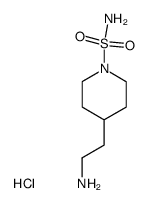 4-(2-Amino-ethyl)-piperidine-1-sulfonic acid amide; hydrochloride Structure