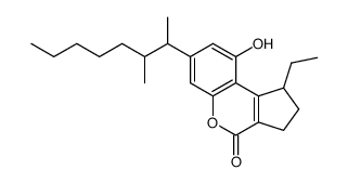 1-ethyl-4-oxo-9-hydroxy-7-(3-methyl-2-octyl)-1,2,3,4-tetrahydrocyclopenta[c] [1] benzopyran Structure