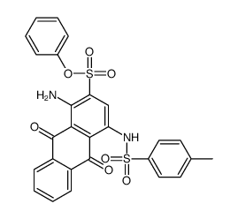 1-Amino-4-(4-methylphenylsulfonamido)-2-anthraquinonesulfonic acid,phe nyl ester结构式