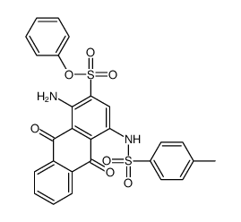 1-Amino-4-(4-methylphenylsulfonamido)-2-anthraquinonesulfonic acid,phe nyl ester Structure