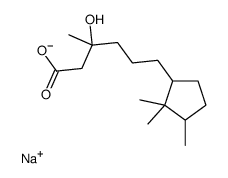 β-Hydroxy-β,2,2,3-tetramethylcyclopentanehexanoic acid sodium salt结构式