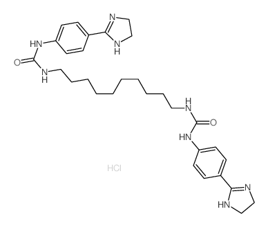3-[4-(4,5-dihydro-1H-imidazol-2-yl)phenyl]-1-[10-[[4-(4,5-dihydro-1H-imidazol-2-yl)phenyl]carbamoylamino]decyl]urea picture