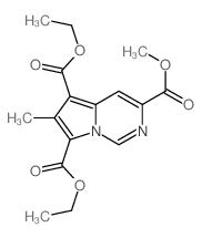 Pyrrolo[1,2-c]pyrimidine-3,5,7-tricarboxylic acid, 6-methyl-, 5,7-diethyl 3-methyl ester结构式
