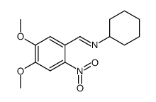 N-cyclohexyl-1-(4,5-dimethoxy-2-nitrophenyl)methanimine结构式