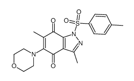 3,6-dimethyl-5-morpholin-4-yl-1-(toluene-4-sulfonyl)-1H-indazole-4,7-dione结构式