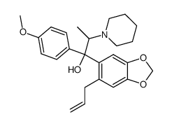 1-(6-Allyl-benzo[1,3]dioxol-5-yl)-1-(4-methoxy-phenyl)-2-piperidin-1-yl-propan-1-ol结构式