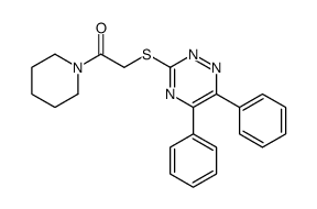 2-[(5,6-diphenyl-1,2,4-triazin-3-yl)sulfanyl]-1-piperidin-1-ylethanone Structure