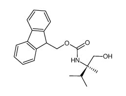 (9H-fluoren-9-yl)methyl (R)-(1-hydroxy-2,3-dimethylbutan-2-yl)carbamate结构式
