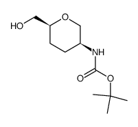 N-[(3S,6S)-6-(羟甲基)恶烷-3-基]氨基甲酸叔丁酯结构式