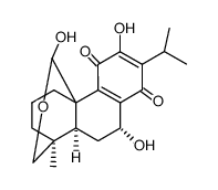 (1R,4S)-4,4aβ,5,6,7,10-Hexahydro-1α,6β,9-trihydroxy-4-methyl-8-isopropyl-3H-4β,10bβ-propano-1H-naphtho[1,2-c]pyran-7,10-dione picture