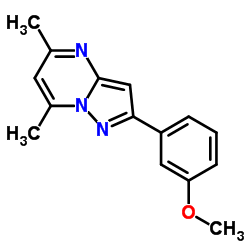 Pyrazolo[1,5-a]pyrimidine, 2-(3-methoxyphenyl)-5,7-dimethyl- (9CI) picture