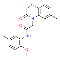 4H-1,4-Benzoxazine-4-acetamide,2,3-dihydro-N-(2-methoxy-5-methylphenyl)-6-methyl-3-oxo-(9CI) Structure