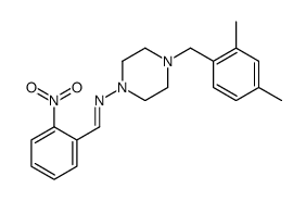 N-[4-[(2,4-dimethylphenyl)methyl]piperazin-1-yl]-1-(2-nitrophenyl)methanimine结构式