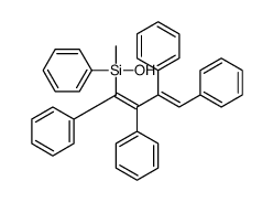 hydroxy-methyl-phenyl-(1,2,3,4-tetraphenylbuta-1,3-dienyl)silane结构式